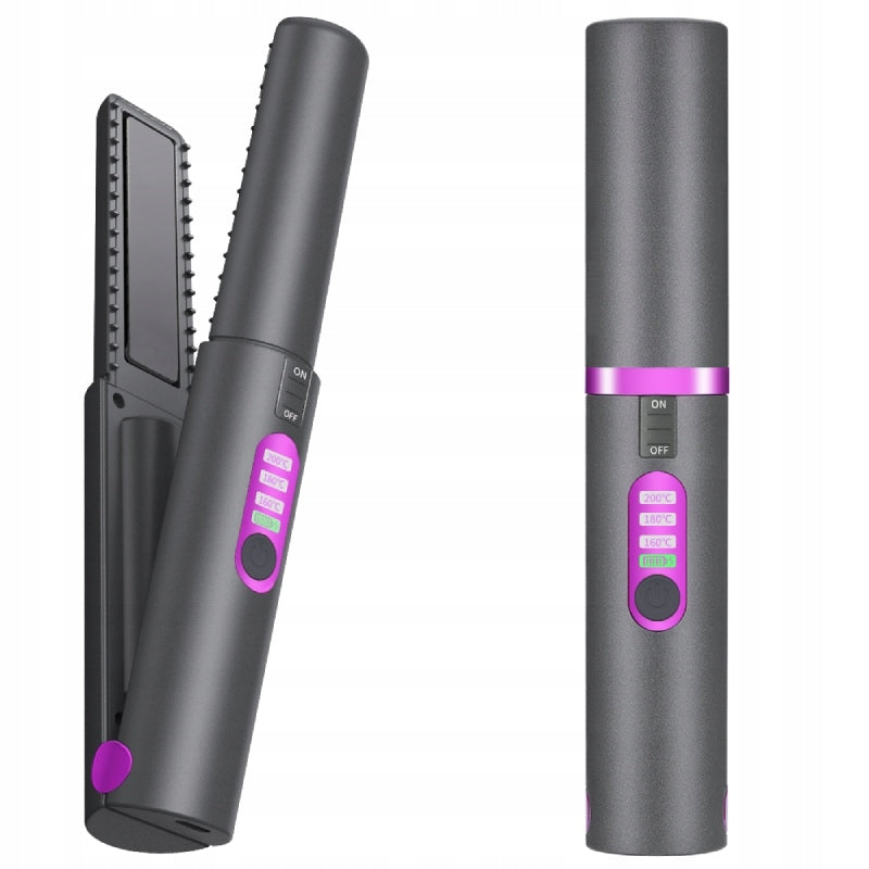 Wireless Travel Hair Straightener 2-in-1, USB-Powered,4800mAh, Portable Brand no brand