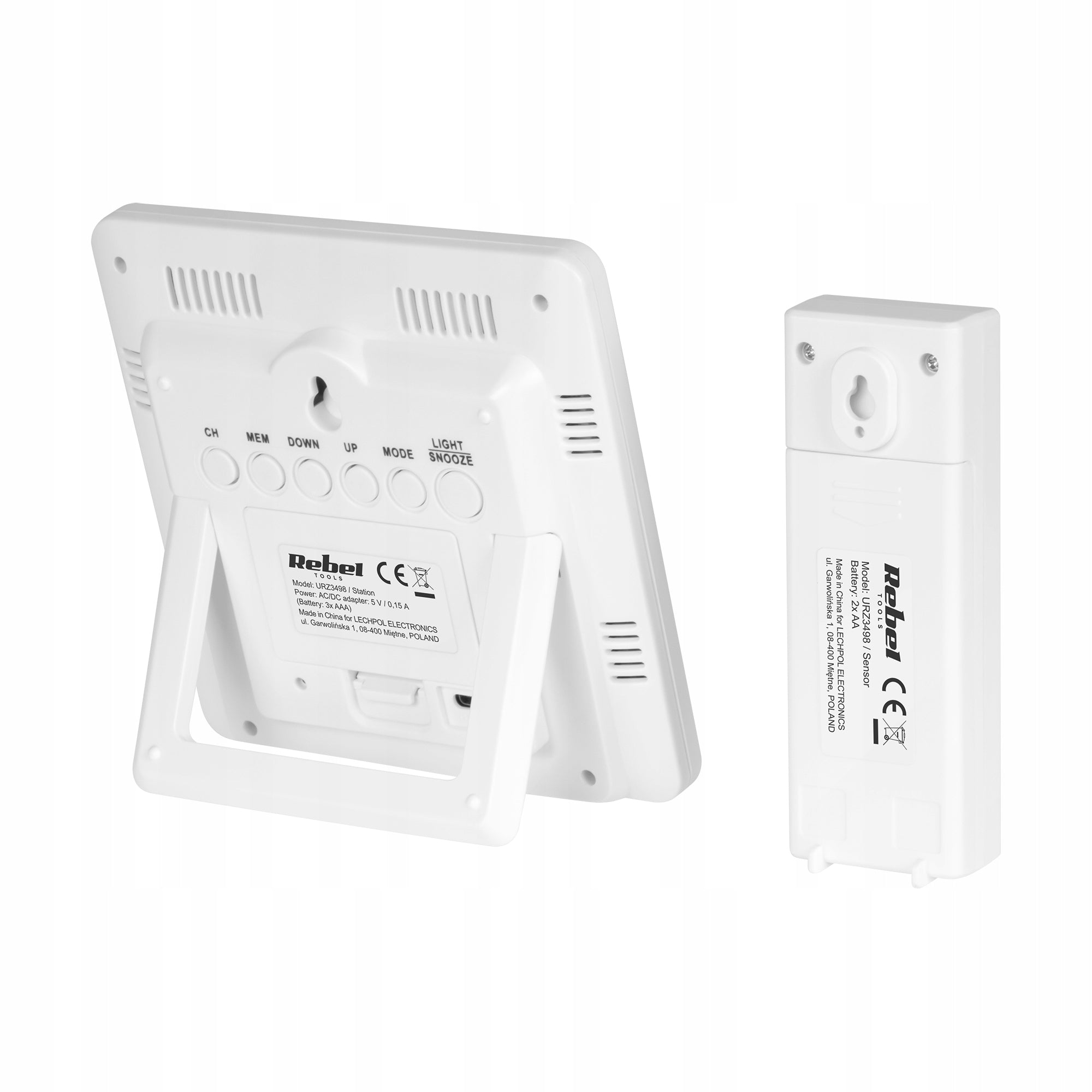 Wireless Weather Station with Outdoor Detector Color Display Brand Rebel