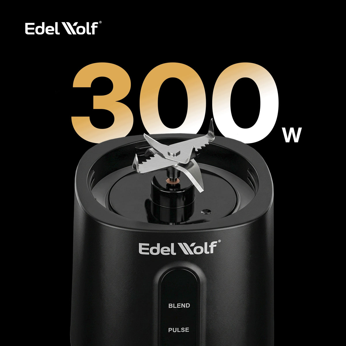 Wireless blender for smoothie cocktails 300W 2x cup EdelWolf Manufacturer code 3322534399168