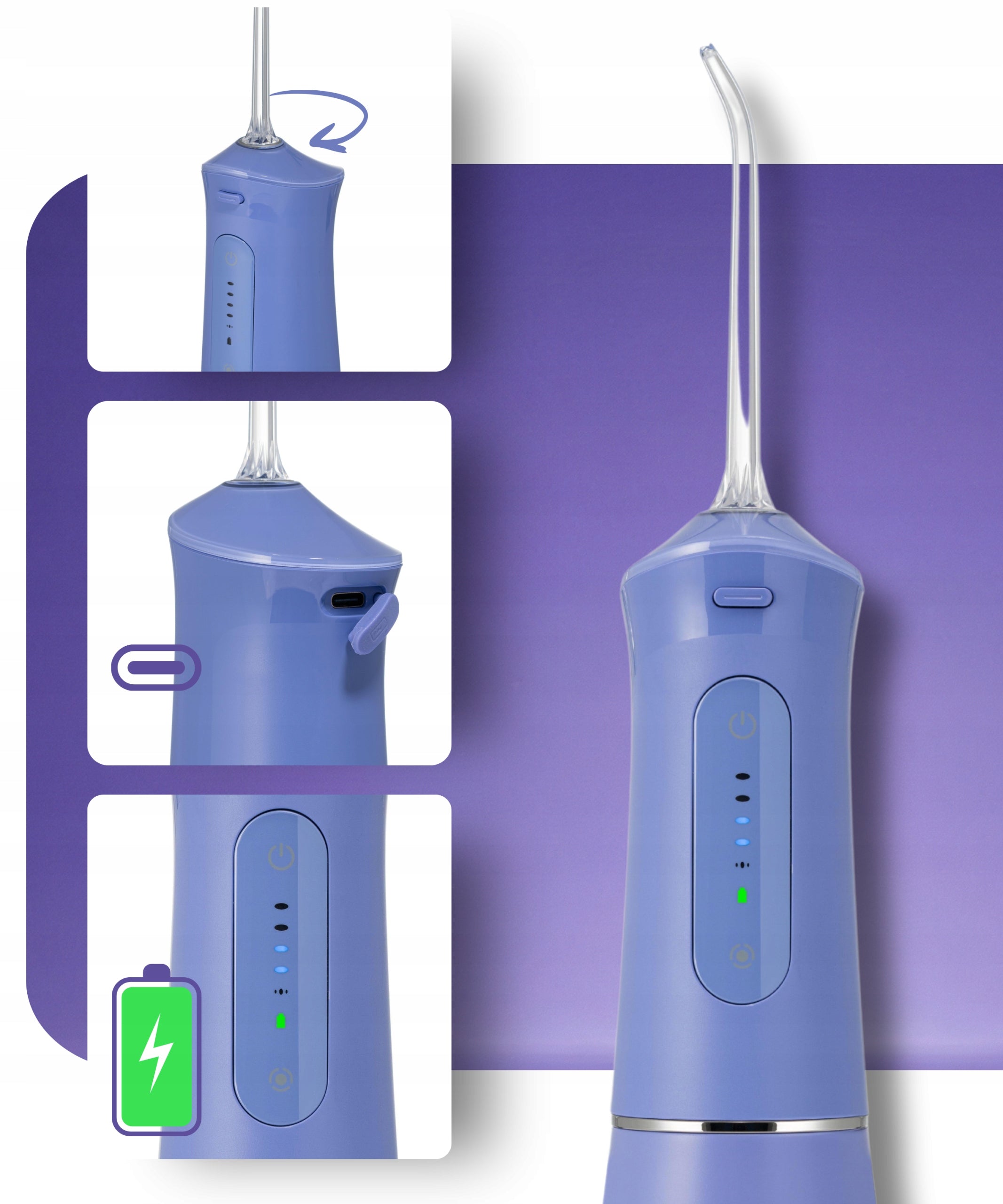 Wireless dental oral irrigator DentalForce 400ml Model DFOI8005P