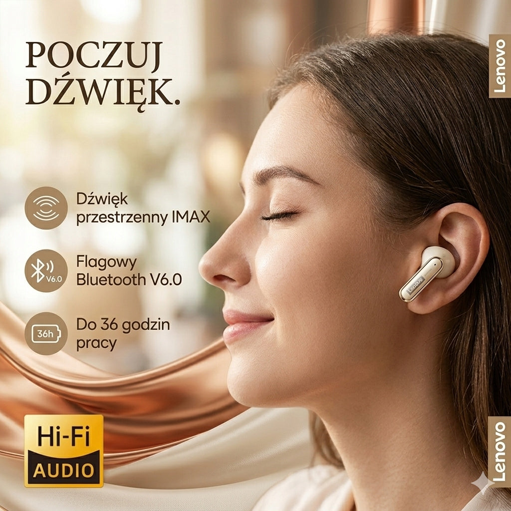 Wireless earbuds Lenovo LE208| THINKPLUS | BLACK/WHITE Brand Lenovo
