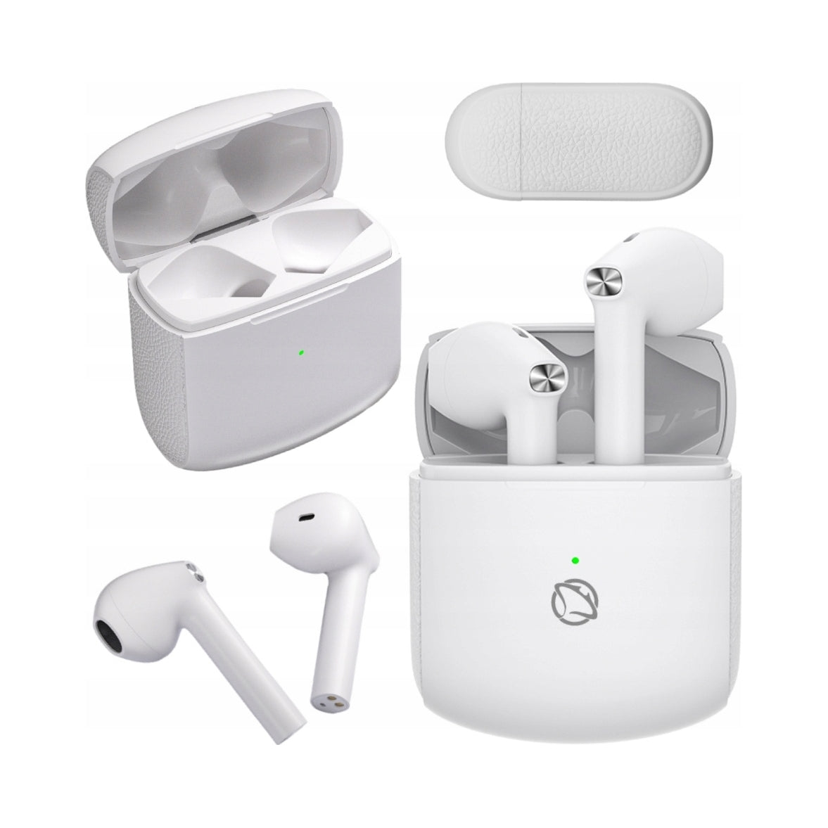 Wireless earbuds Manta Rhythm X white TWS microphone 59ms