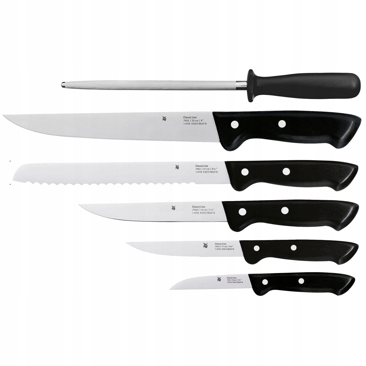 Wmf Knife Set, Black, 7 Pieces Brand WMF