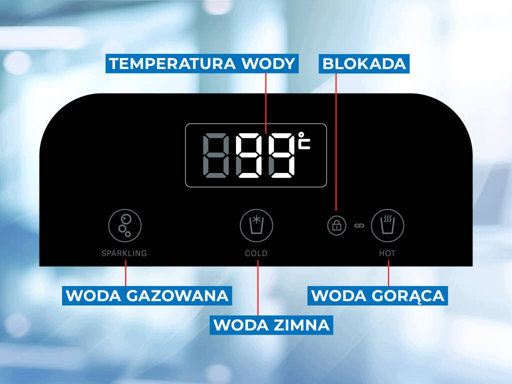 WodaRO ICE SPARKLING Cold and Hot Carbonated Water Distributor Osmosis RO Manufacturer code Dystrybutor Wody ICE SPARKLING White