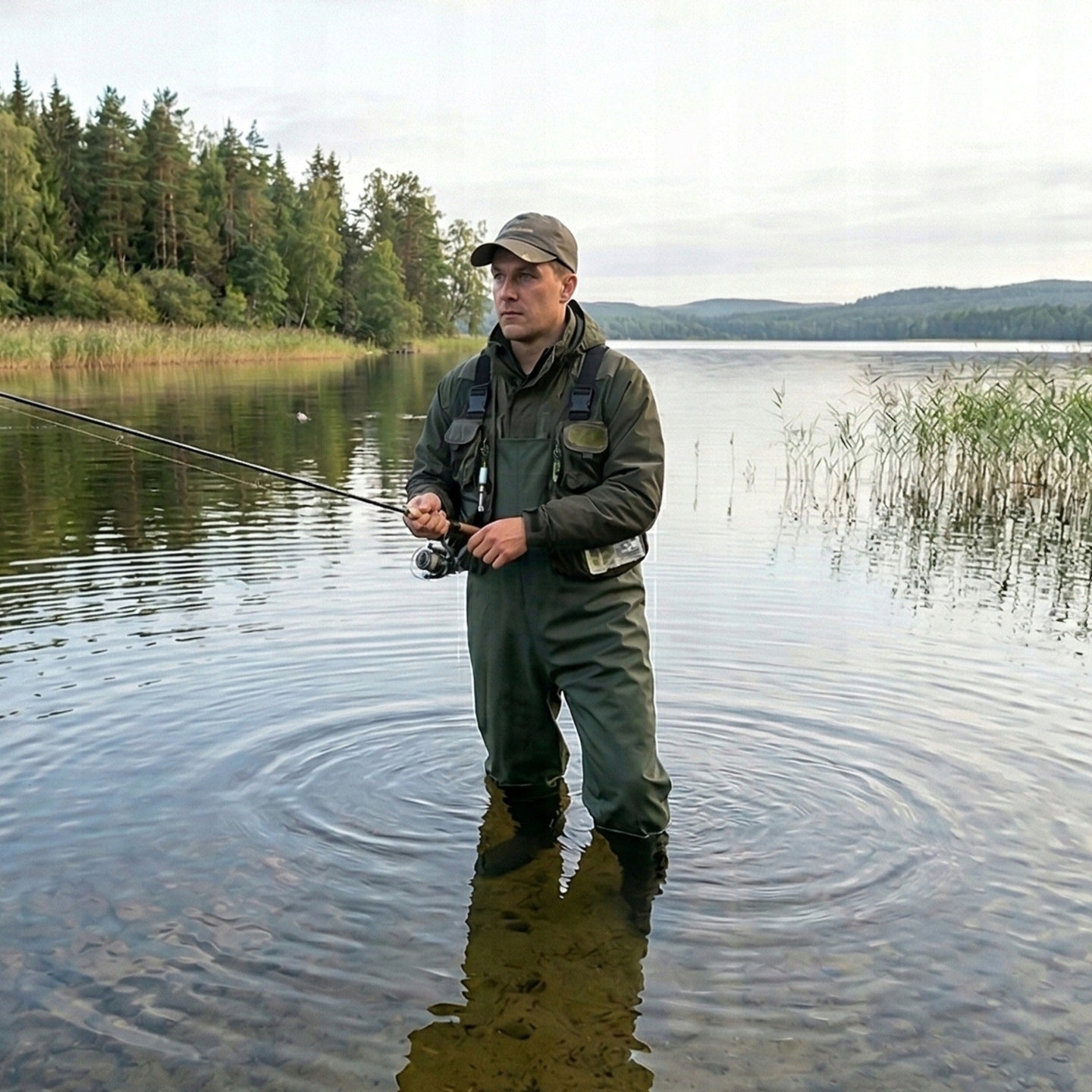 Wodery Bottoms Fishing Pants, Reinforced + Suspenders + Inserts -45 Brand Phoenix