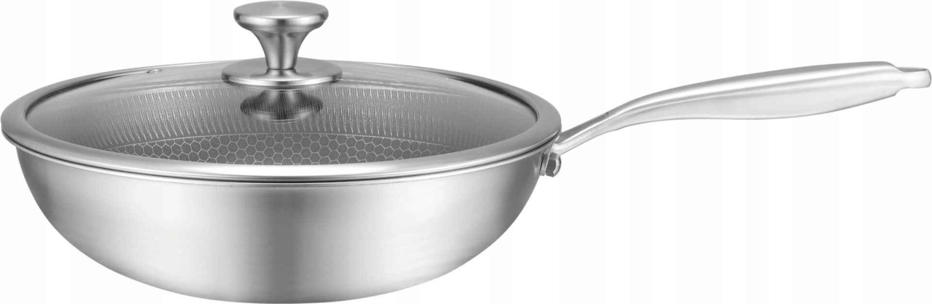 Wok STAINLESS STEEL NON-STICK HONEYCOMB Edenberg WOK WITH LID 30cm