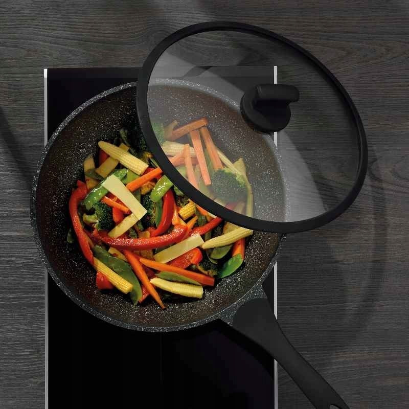 Wok Stella Nova solid black 10.0cm 30.0cm 5, Brand Kela