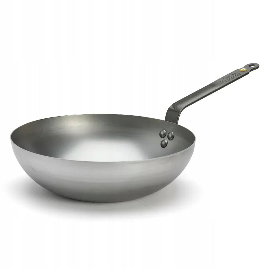Wok de Buyer Mineral B 28 cm carbon steel 3 L induction France