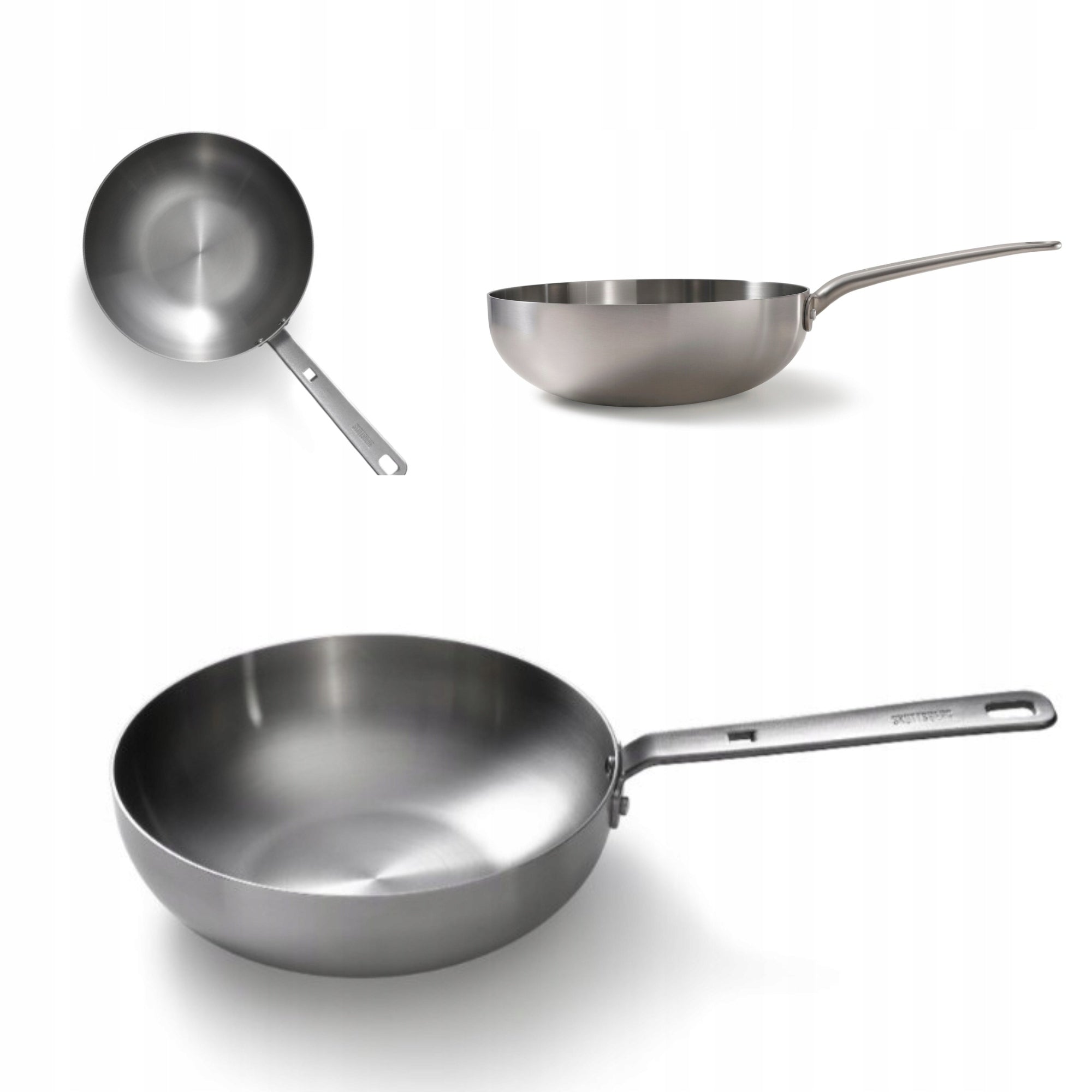 Wok steel Skottsberg 28 cm tri-ply stainless steel induction frying pan PRO