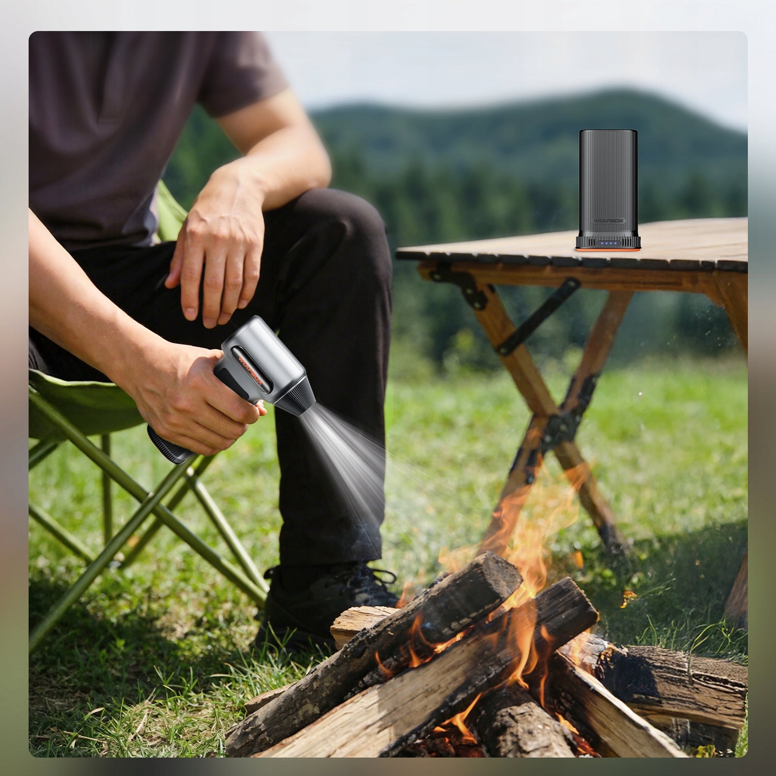 Wolfbox MF200 Dmuchawa do Liści 2xAKU Zestaw z Etui Mocna do Auta i Ogrodu Manufacturer code MF200-2PK