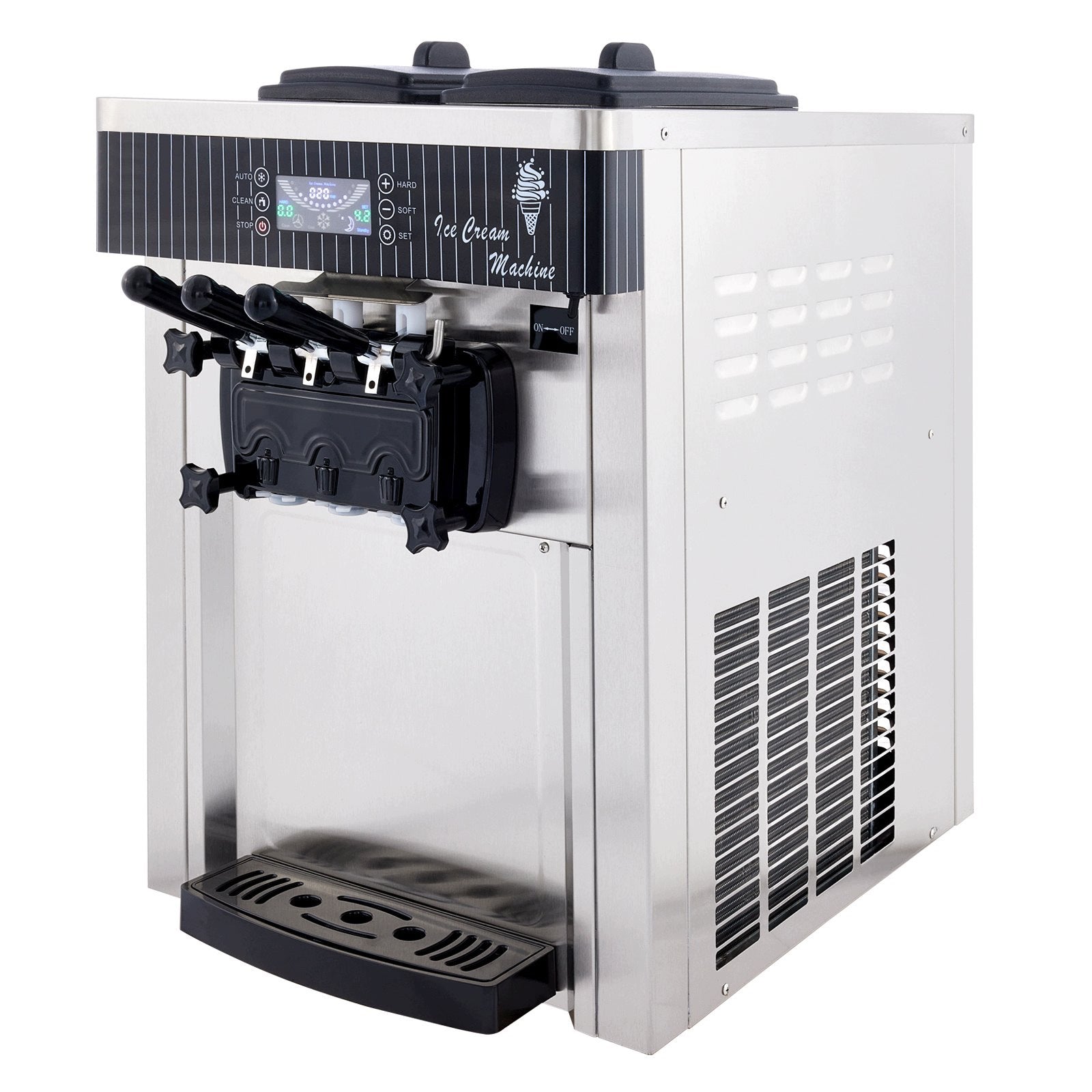 Wolnostojąca maszyna lodów 2200W 20-28l/h 3 smaki 2x6L auto czyszczenie Manufacturer code 8BJLJTSRBSYKF8218TV2HS
