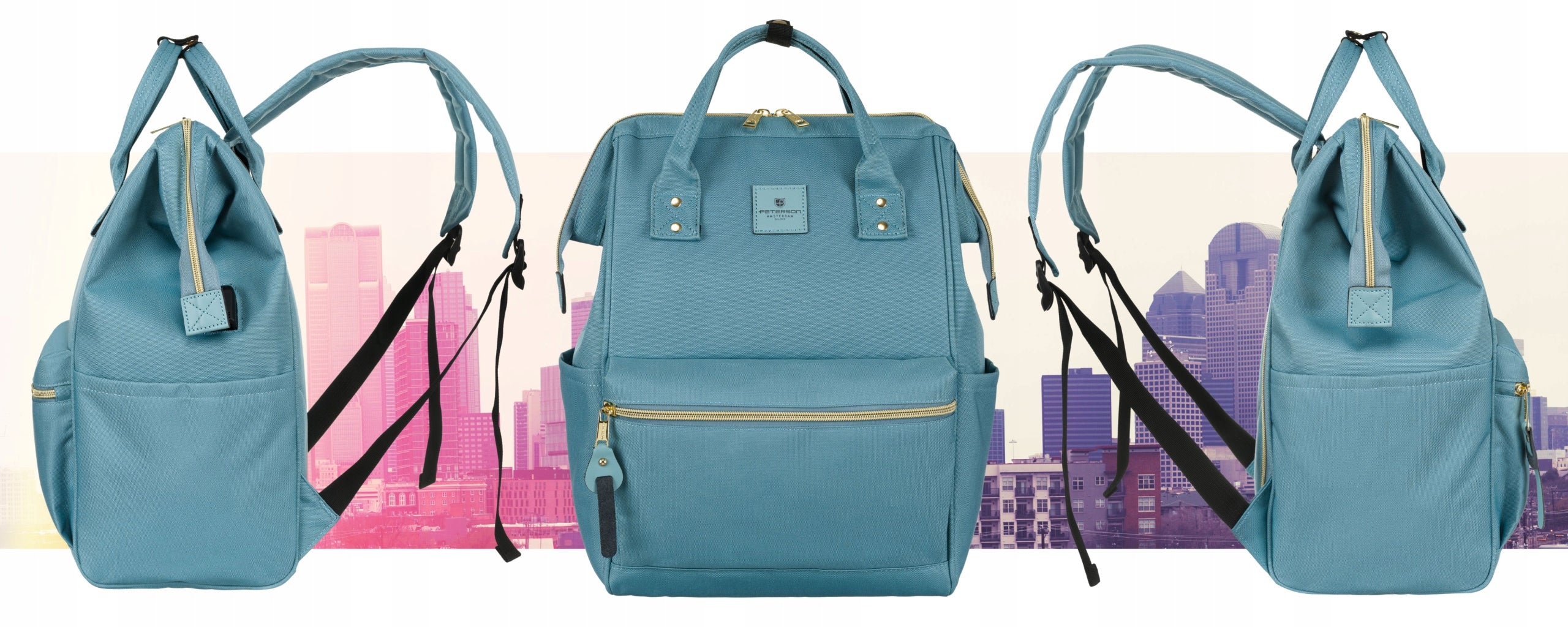 Women's Multifunction Backpack PETERSON Laptop Travel Luggage Wizz Air Brand Peterson