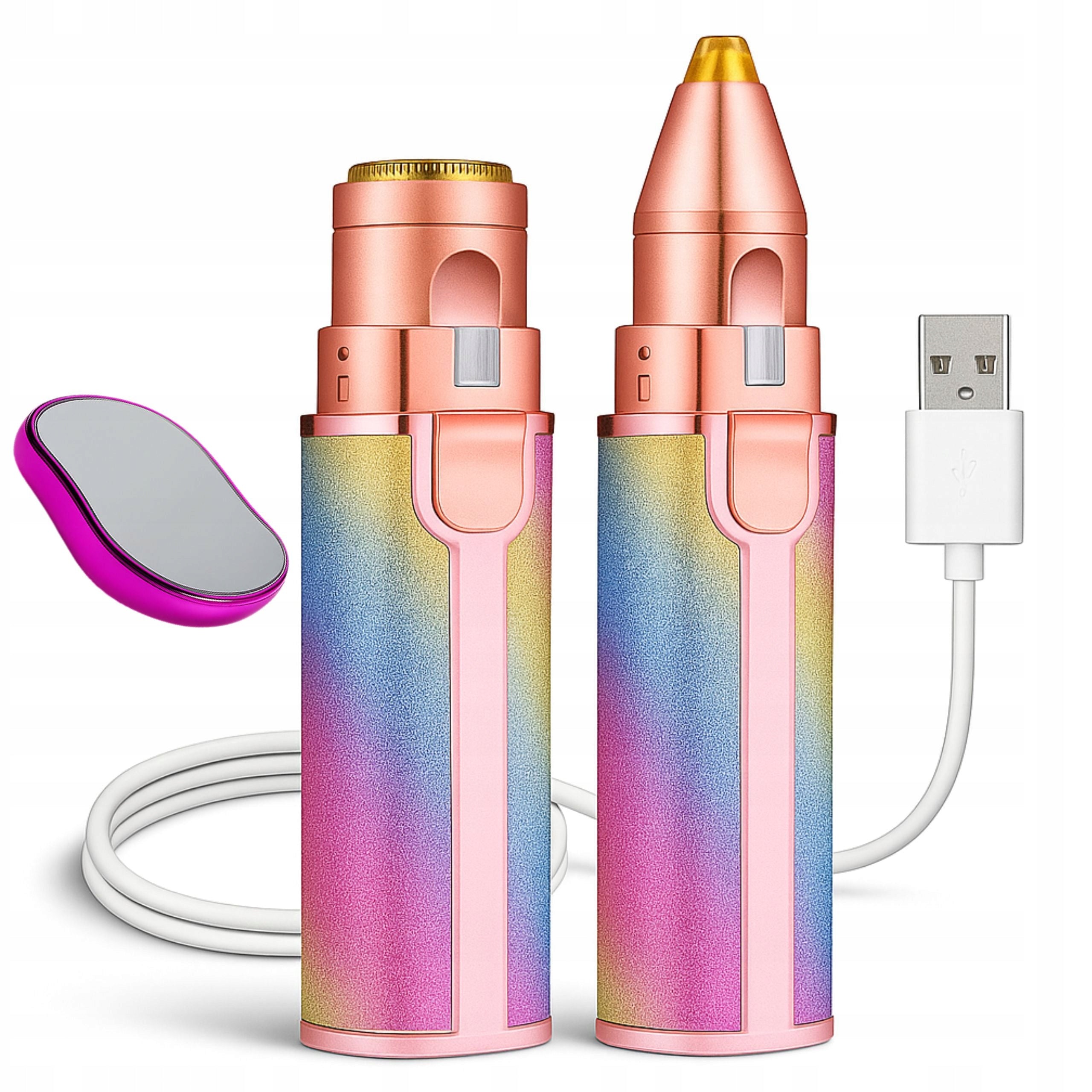 Women's Shaver And 2in1 Trimmer For Face And Body Eyebrow And USB LED Without Irritation