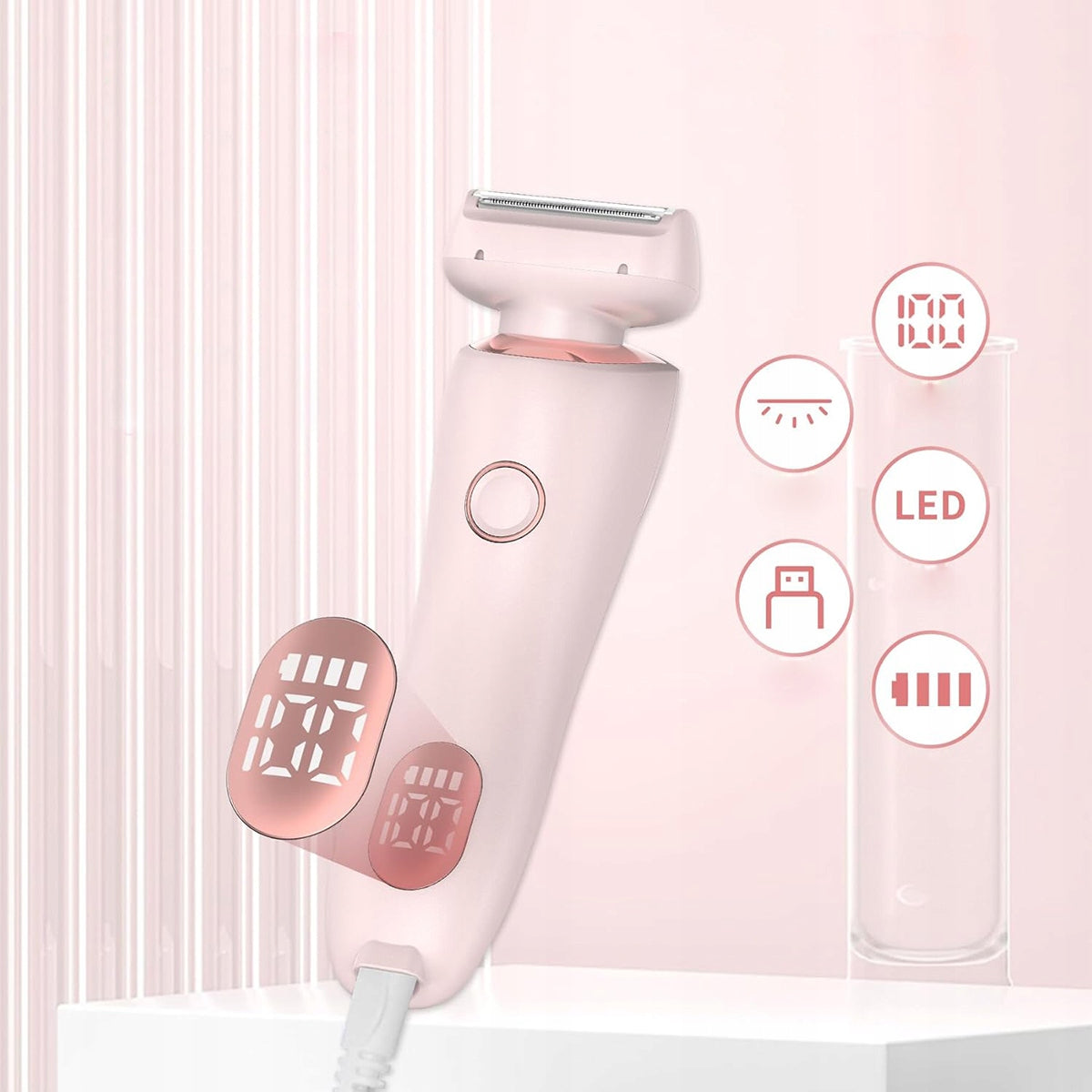 Women's Shaver Body Leg Epilator Bikini Armpit Mustache Delicate USB Brand no brand