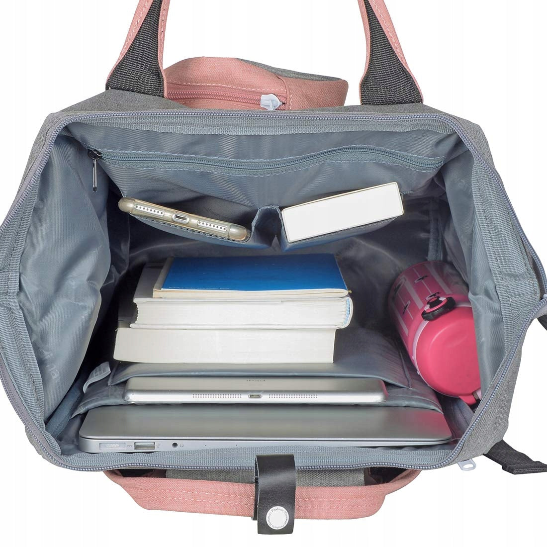 Women's city backpack Himawari HM1881 for laptop 13,3 USB coffee-camel Packaging status original