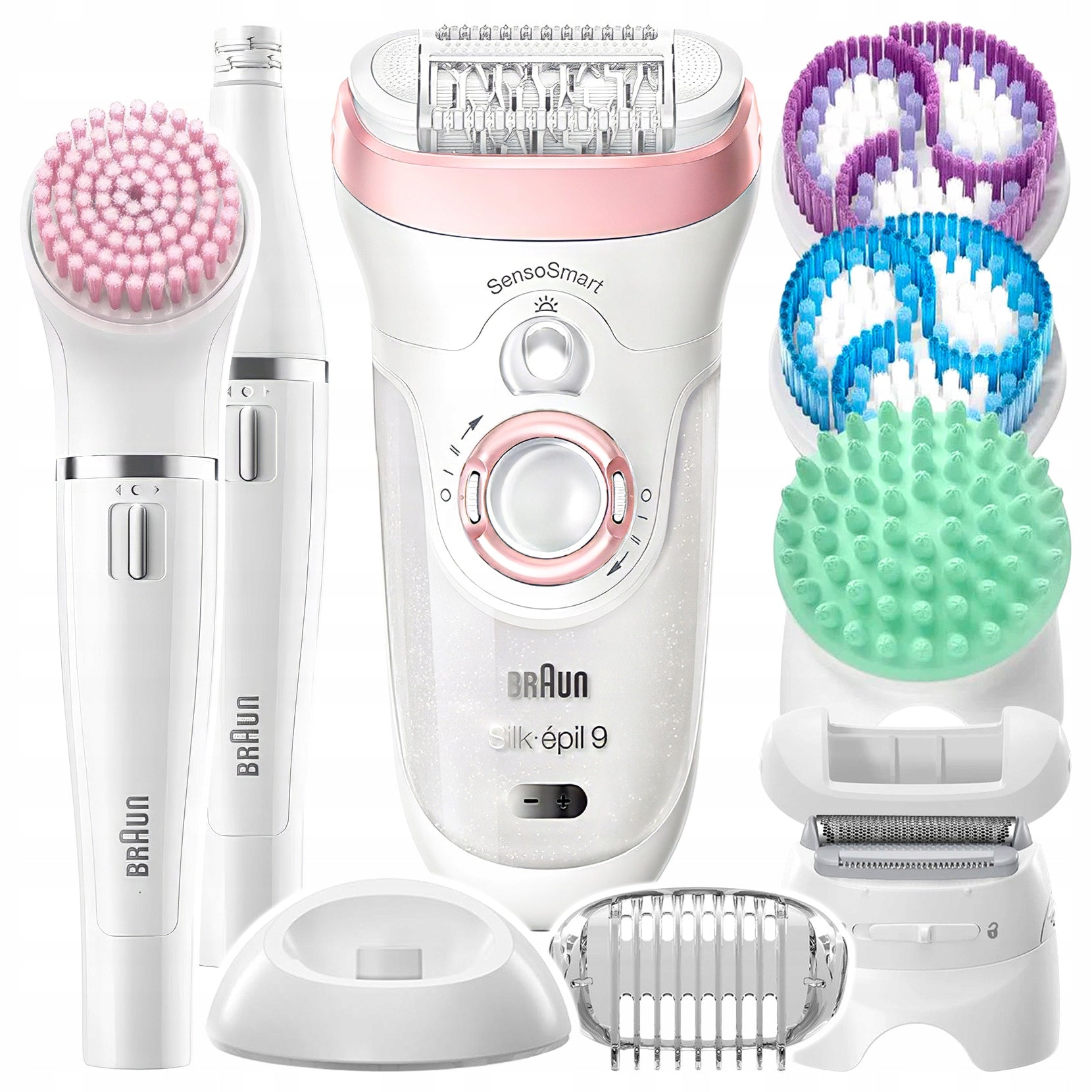 Women's epilator BRAUN Silk-epil 9 + Shaver Trimmer SkinSpa – Extreme Pack