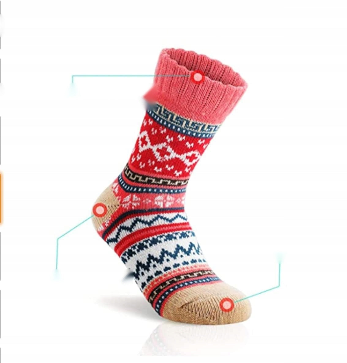 Women's socks warm long set of 5 for winter Brand no brand
