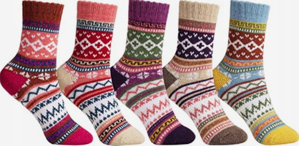 Women's socks warm long set of 5 for winter