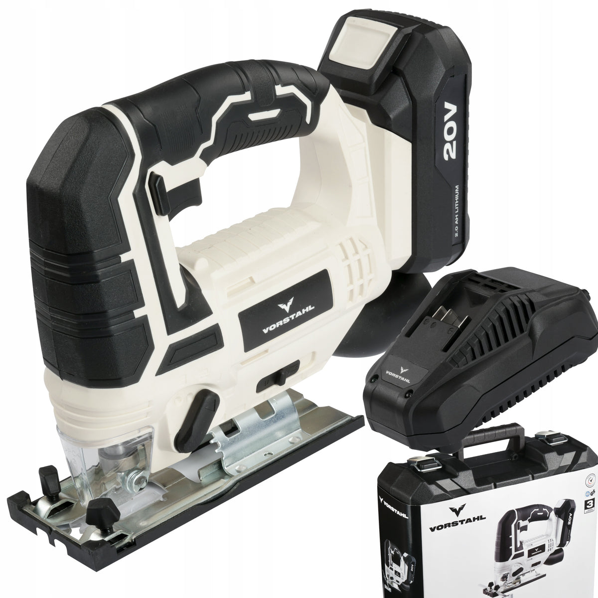 Wood Jigsaw Cordless TOOL-FREE REPLACEMENT AKU 2Ah Vorstahl