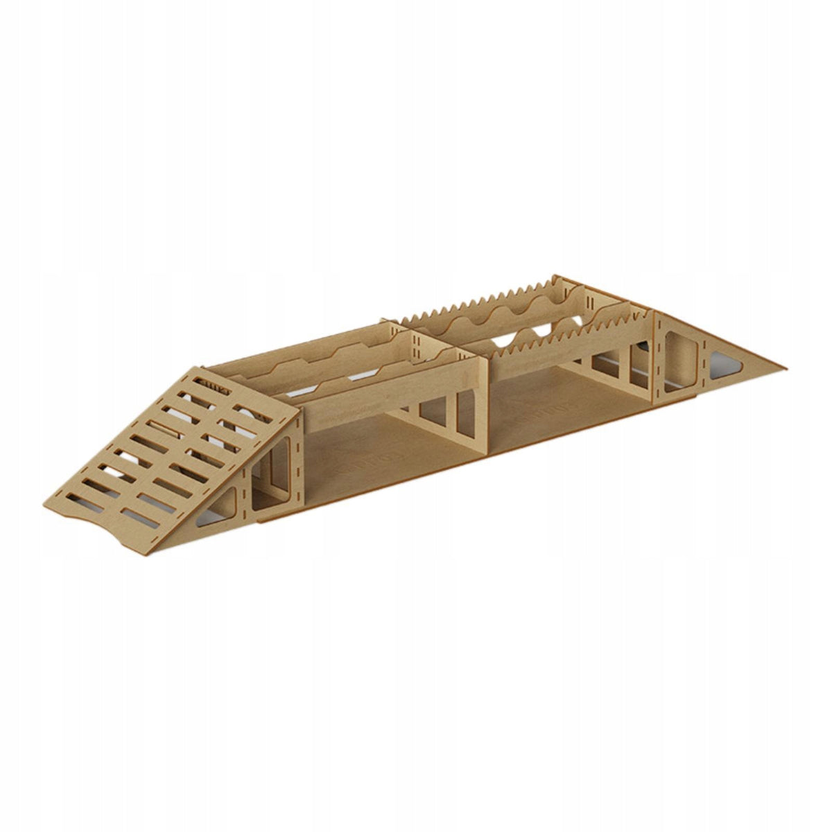 Wood RC Crawler Obstacle Course Multifunctional 3.7mm Thick 88.5x18x11cm