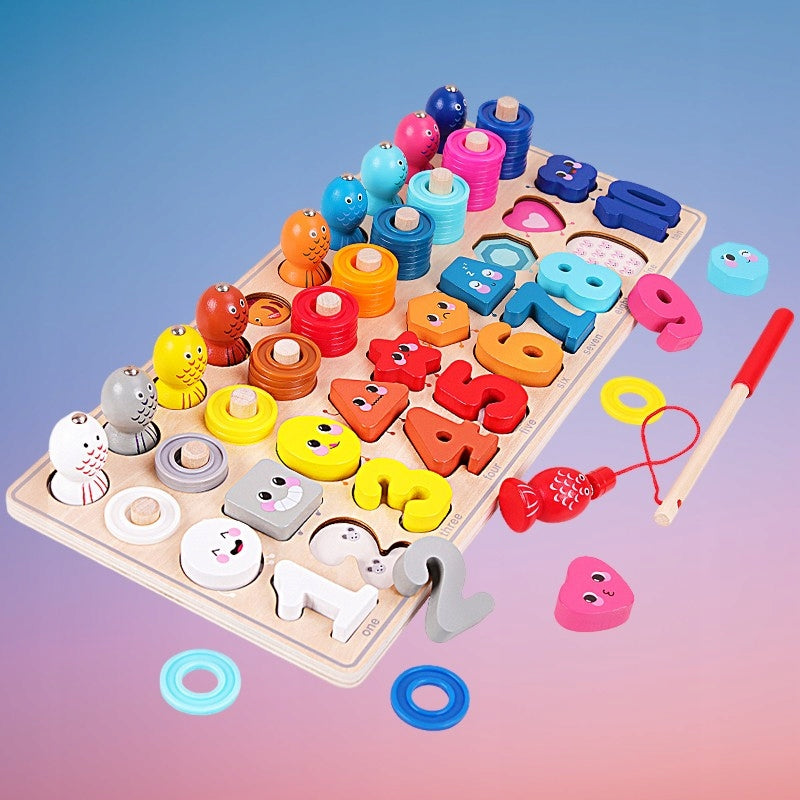 Wooden Abacus Montessori Numbers Letters Brand Szomik