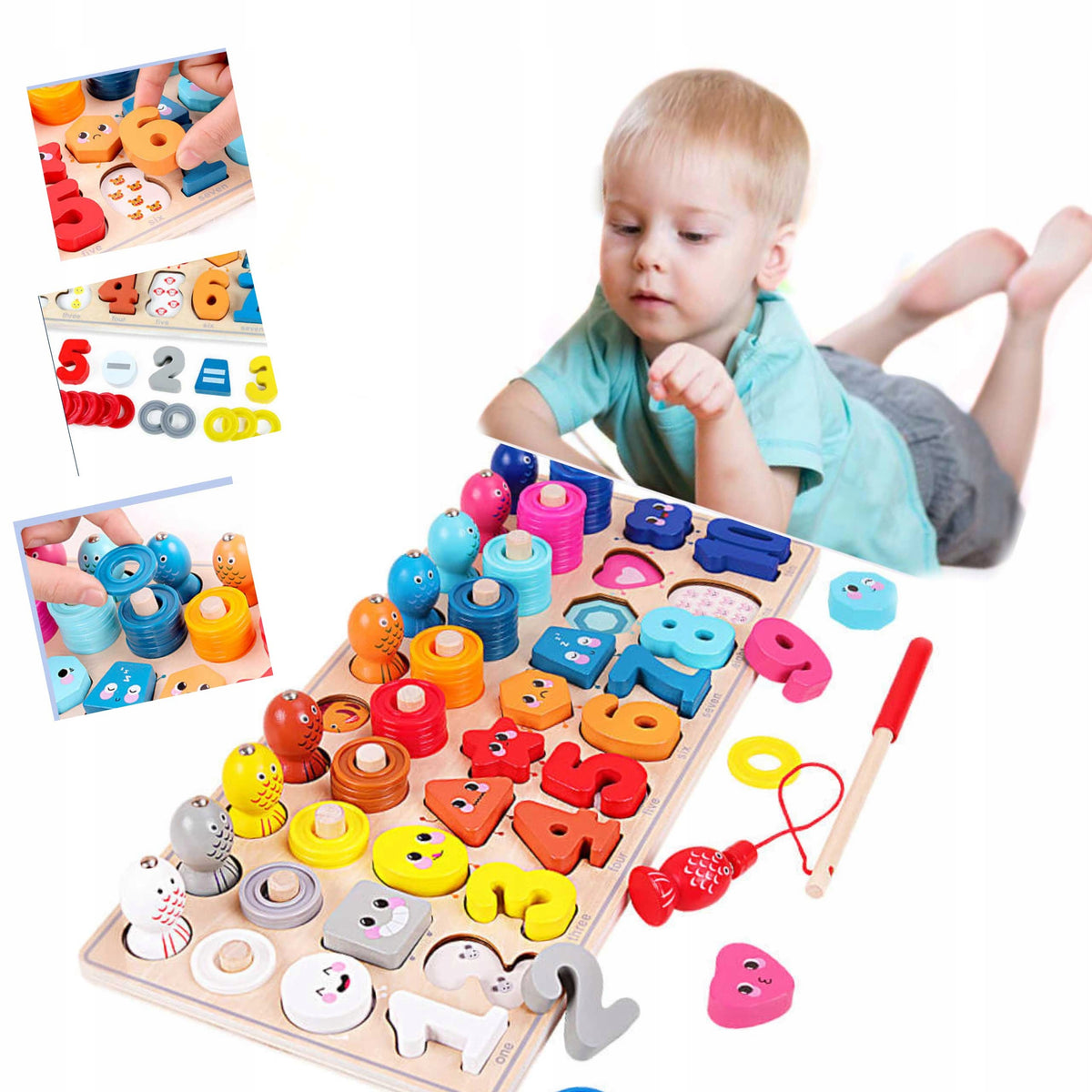 Wooden Abacus Montessori Numbers Letters