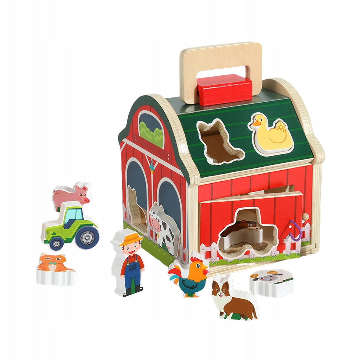 Wooden Activity Cube Shape Sorter Box Interactive Material other
