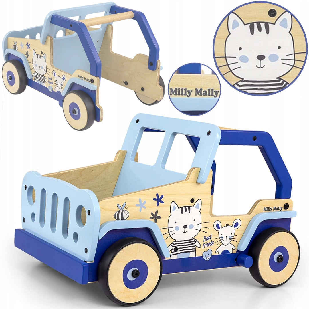 Wooden Baby Walker Pusher Sensory Ride-On for Play EXPLORER