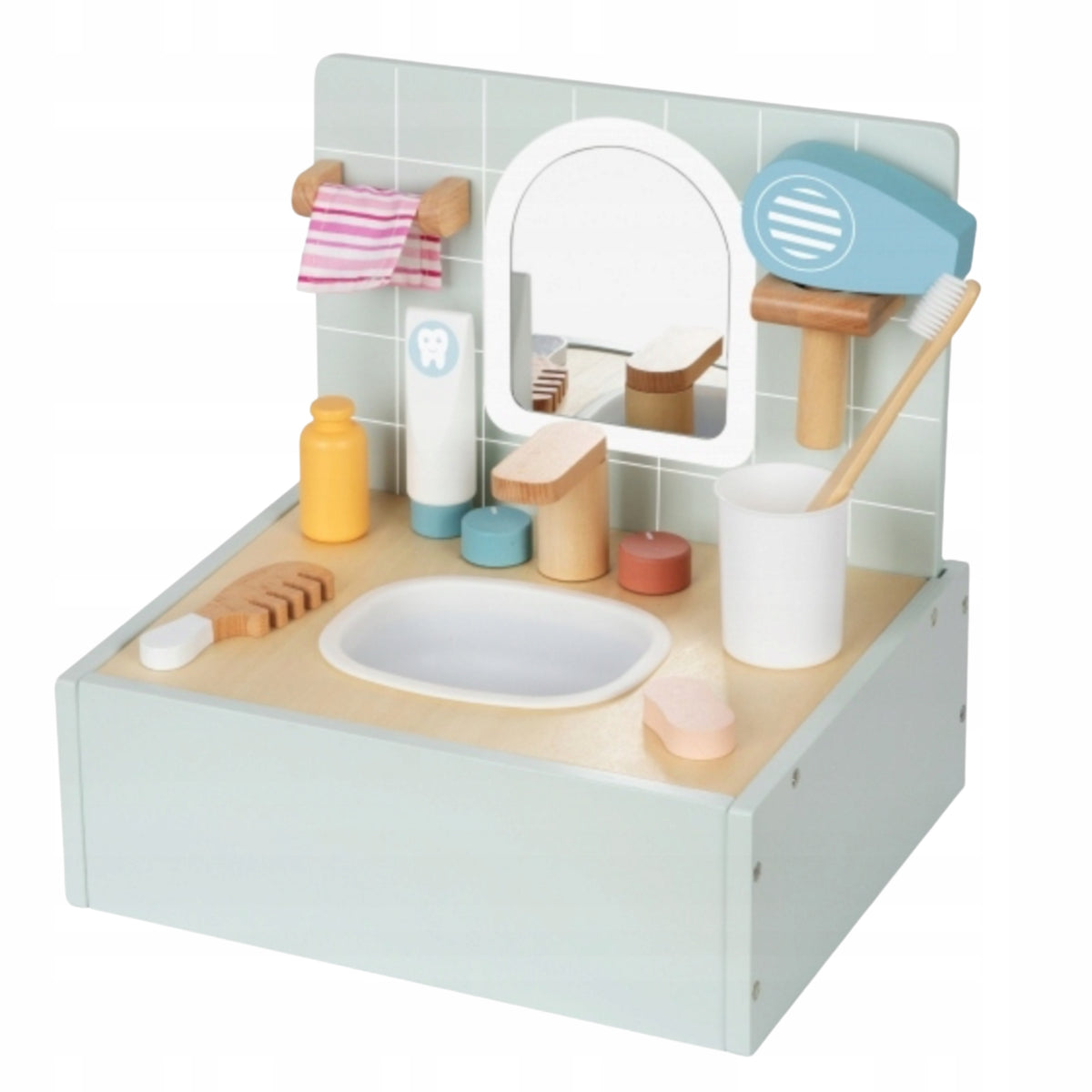 Wooden Bathroom Dressing Table with Accessories Beauty Salon 11 Elements 3+ Manufacturer code TJ918