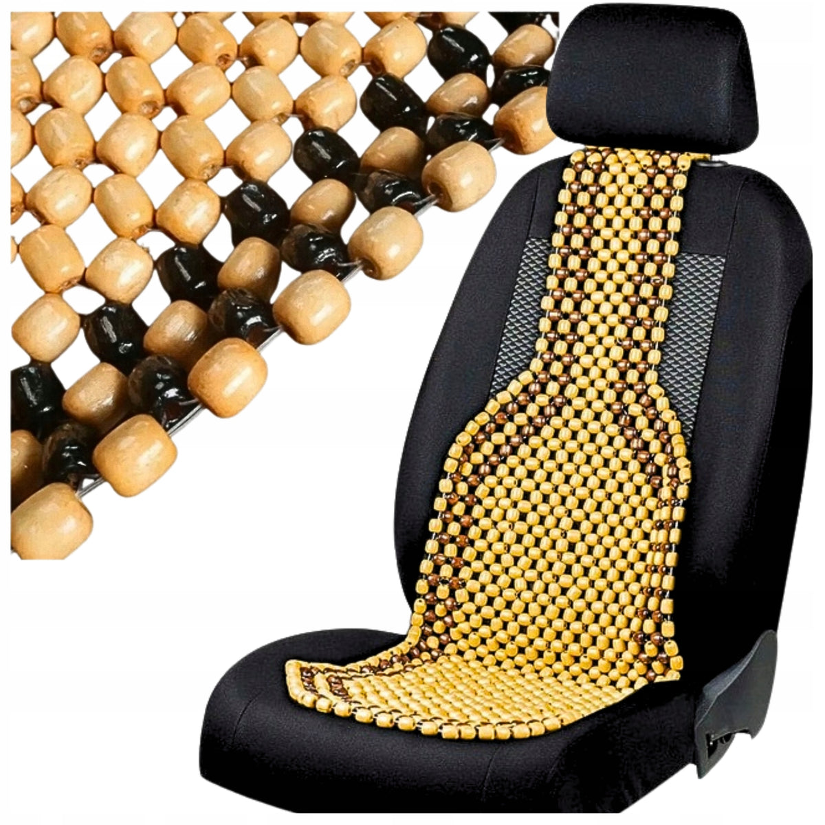 Wooden Bead Mat Seat Car Seat Single Protective