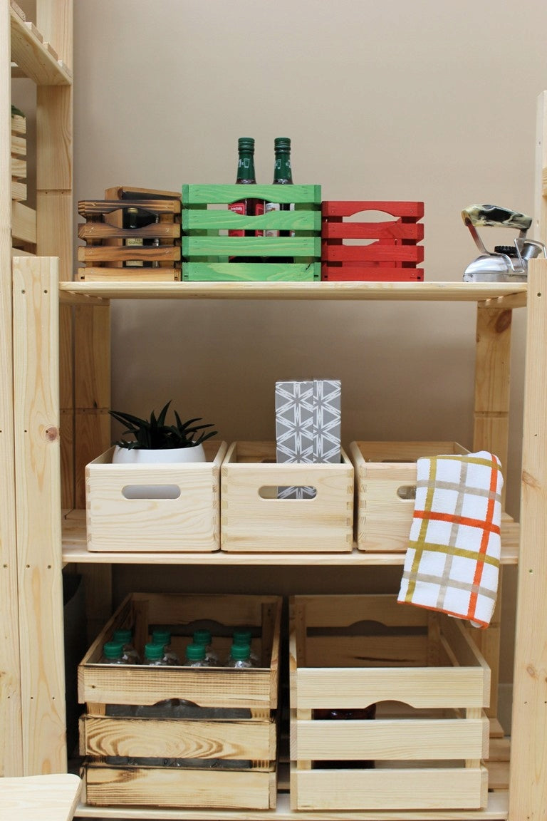 Wooden Box 40x30x23 cm with Handle Organizer Box Container Brand no brand