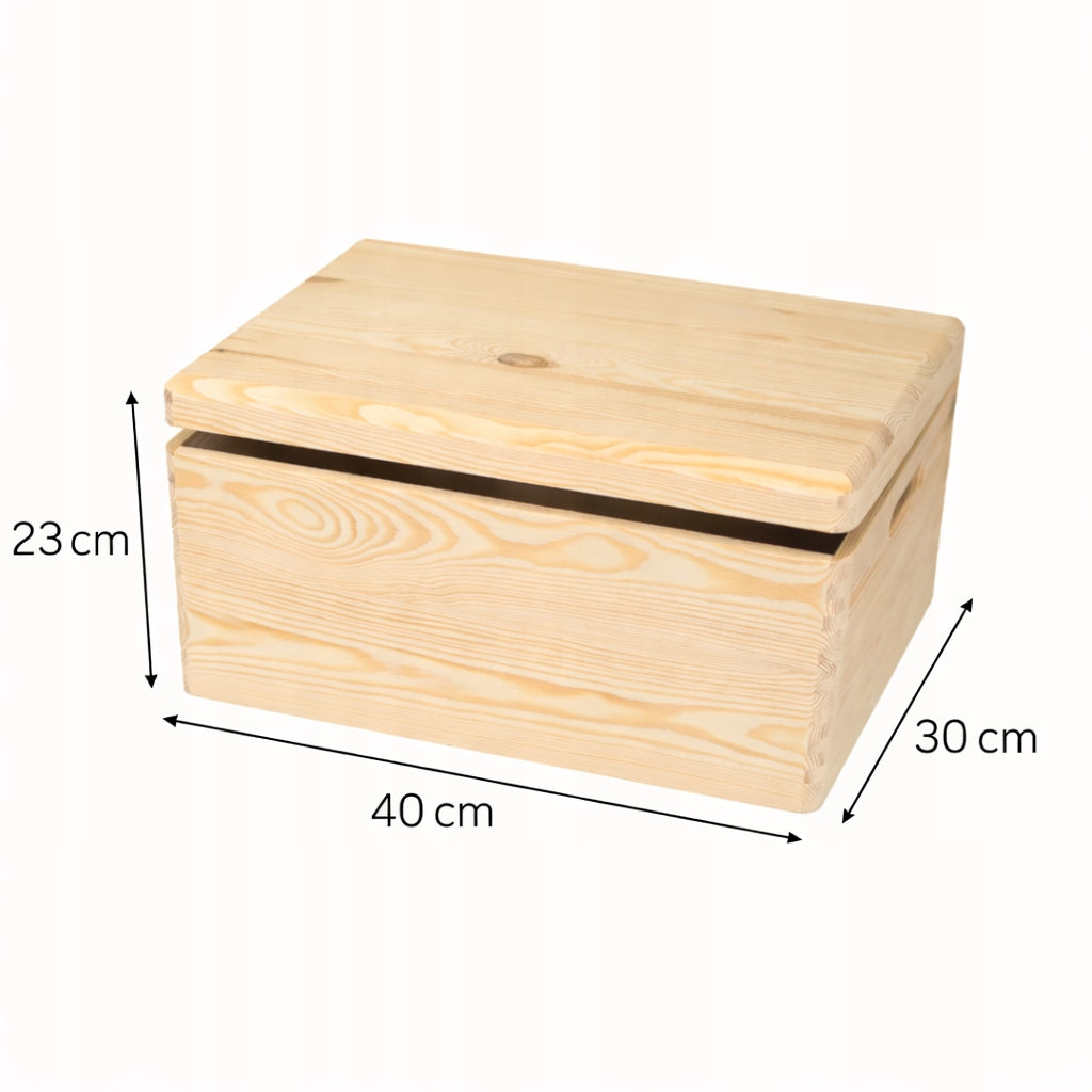 Wooden Box with Age 40x30x23 cm Box Case Organizer DIY