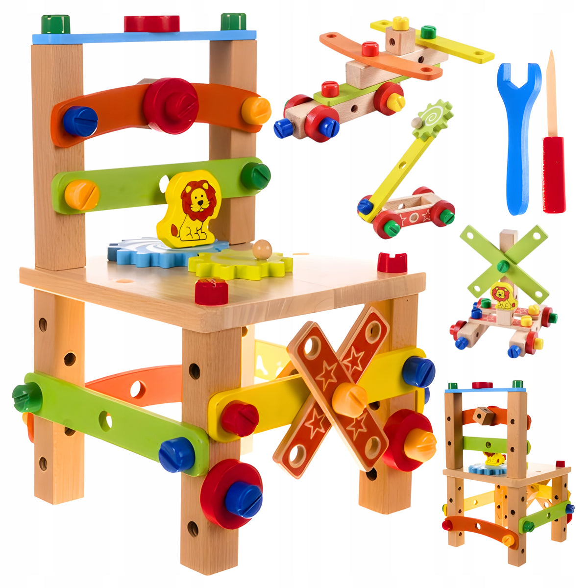 Wooden Chair DIY Assembly for Kids XXL DIY Kit