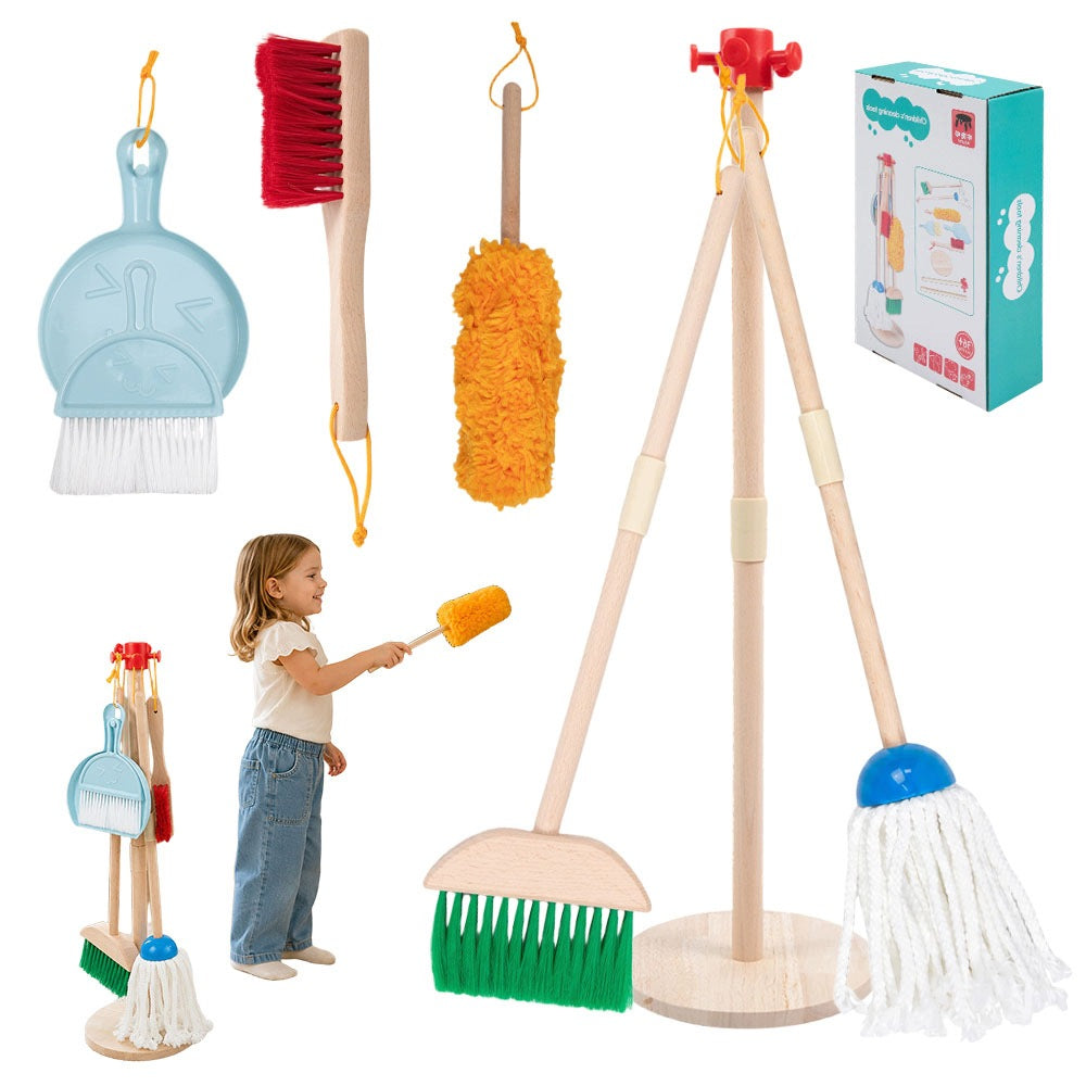 Wooden Cleaning Trolley Set Wooden Cleaning Xxl For Kids Packaging status original