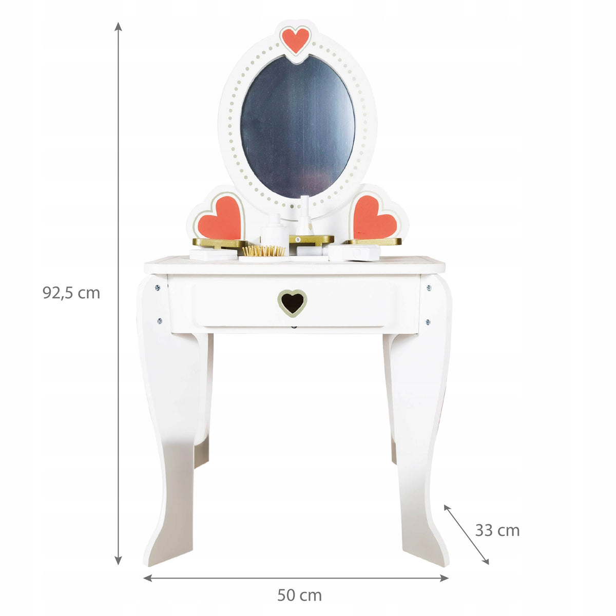 Wooden Dressing Table Cosmetic Bag for Children Ophelia White Accessories Toy Brand 4iQ Group