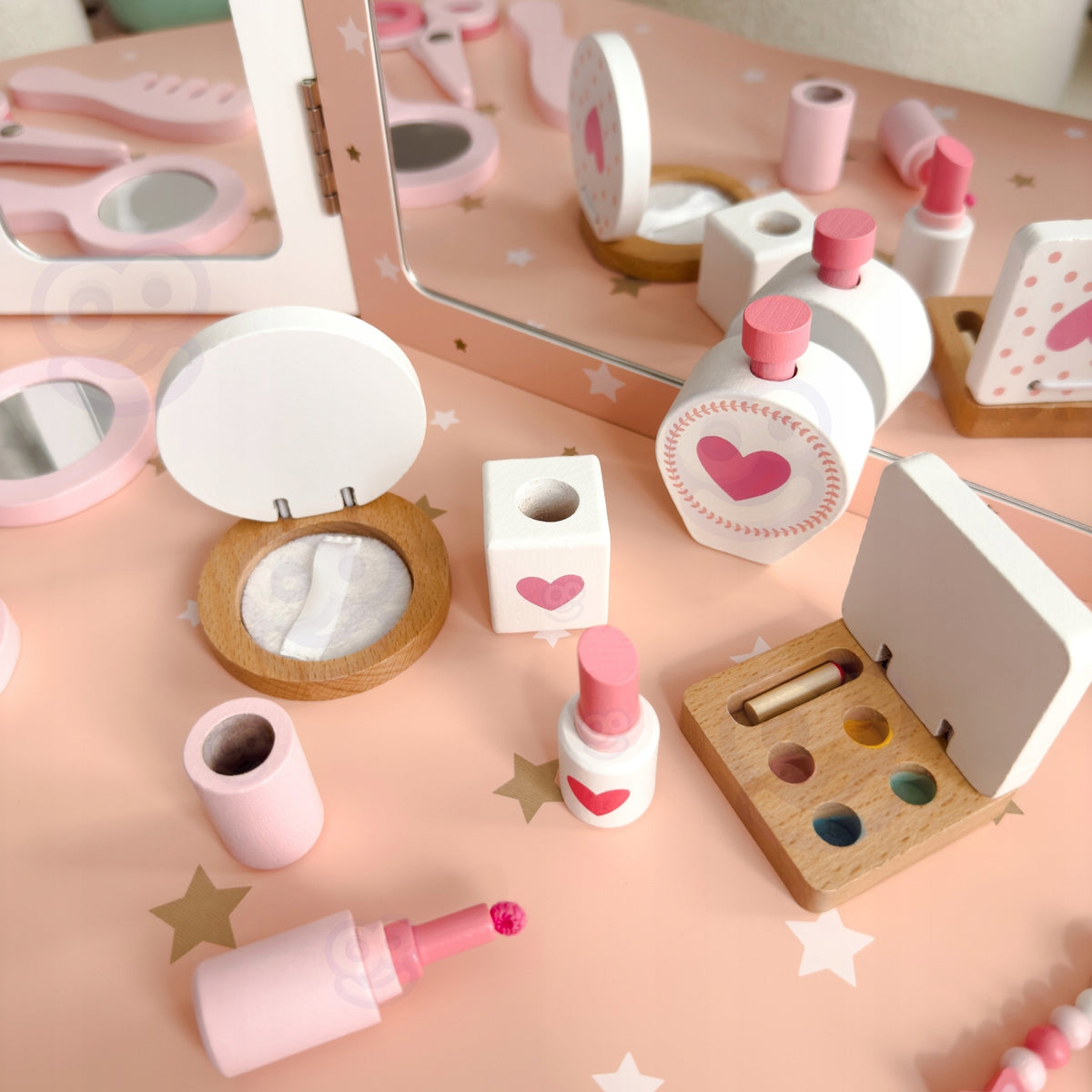 Wooden Dressing Table with Mirror and Accessories for Girls WOOPIE GREEN Manufacturer code 58243
