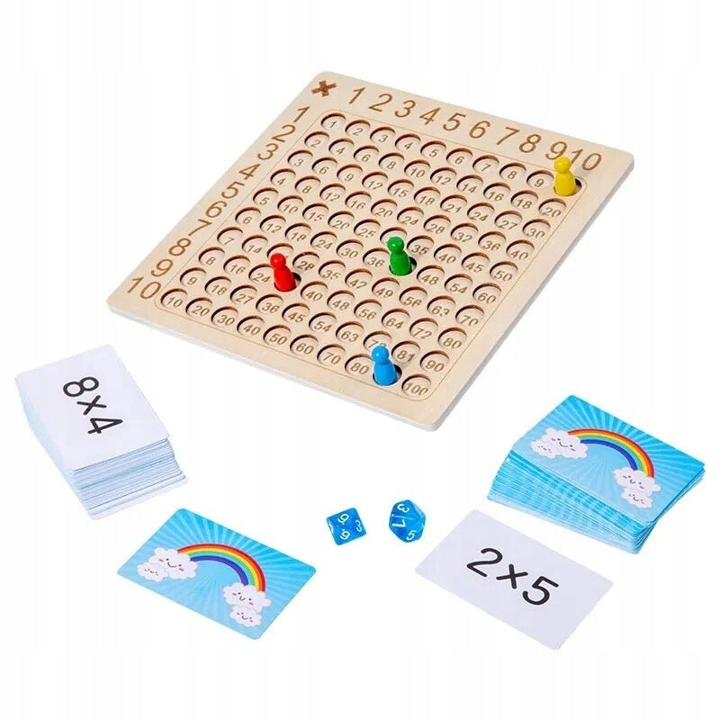 Wooden Educational Game LEARNING Montessori MULTIPLICATION TABLE