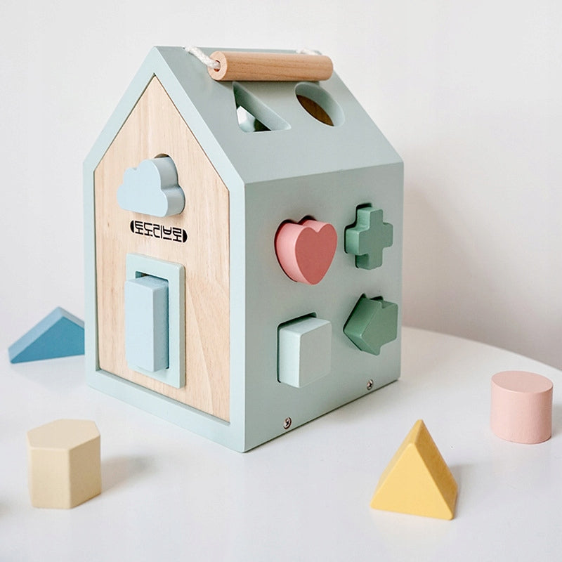 Wooden Educational House Shape Sorter Brand no brand