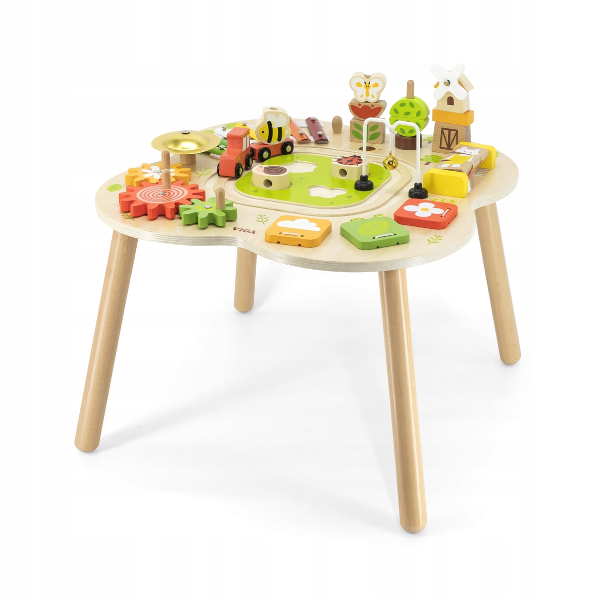 Wooden Educational Table Developmental Toy for 1 2 3 Year Old Packaging status original