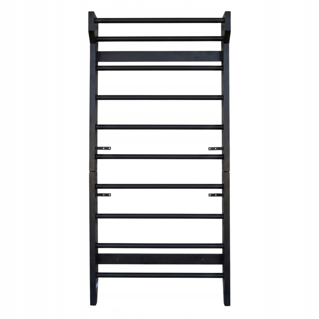 Wooden Gymnastic Ladder For Exercise BLACK 195cm Rehabilitation