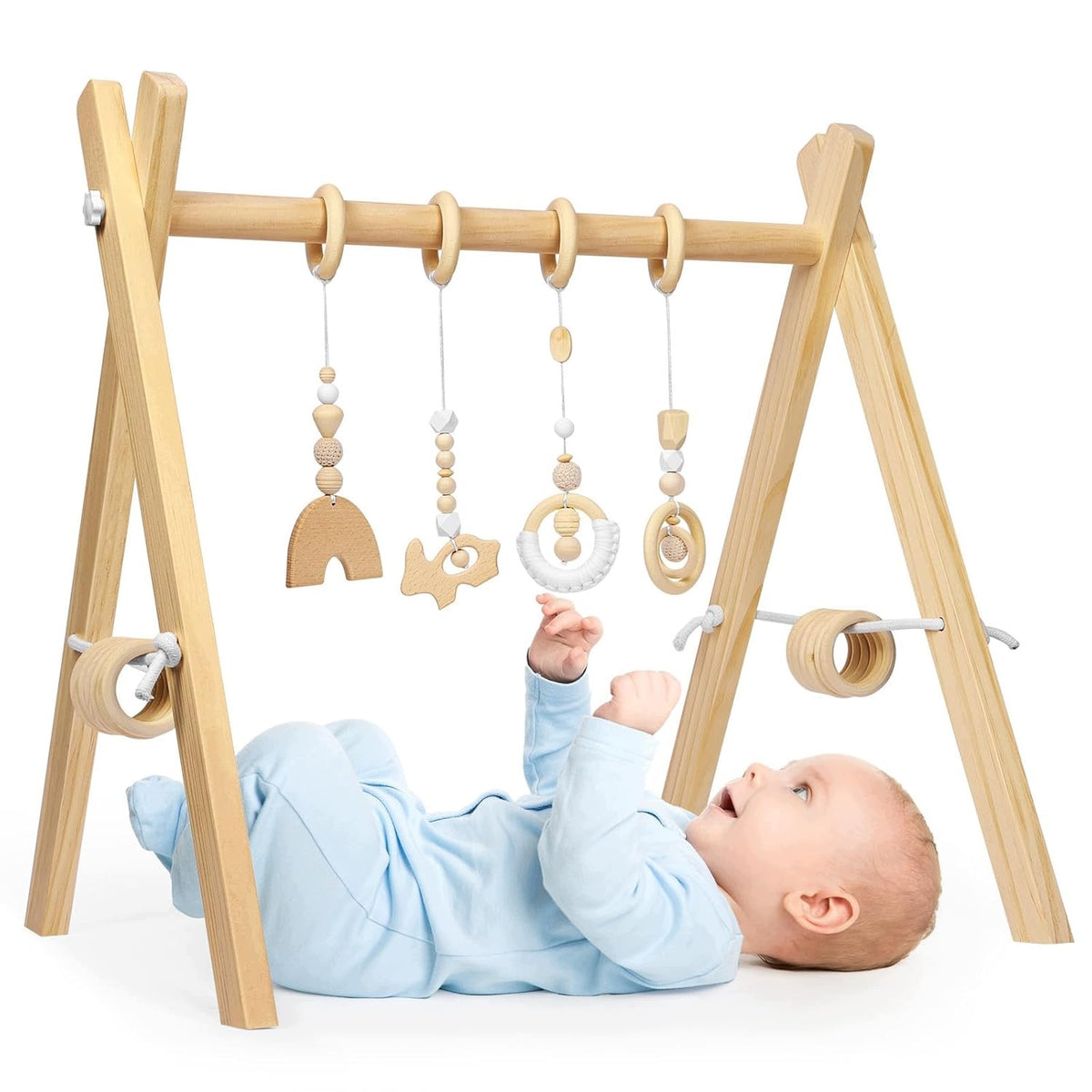 Wooden Gymnastic Stand for Infants Children Educational Gym