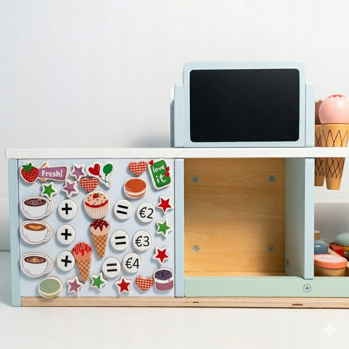Wooden Ice Cream Shop for Kids Confectionery Toy Shop Brand Mibbi
