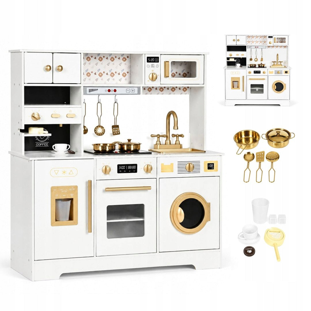 Wooden Large Kitchen Kids Coffee Maker Ice Maker Accessory