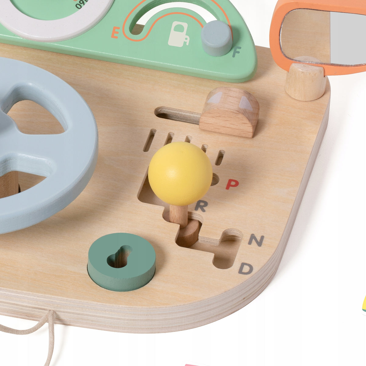 Wooden Manipulation Board Multifunctional Steering Wheel LEARNING TO DRIVE Brand Classic World