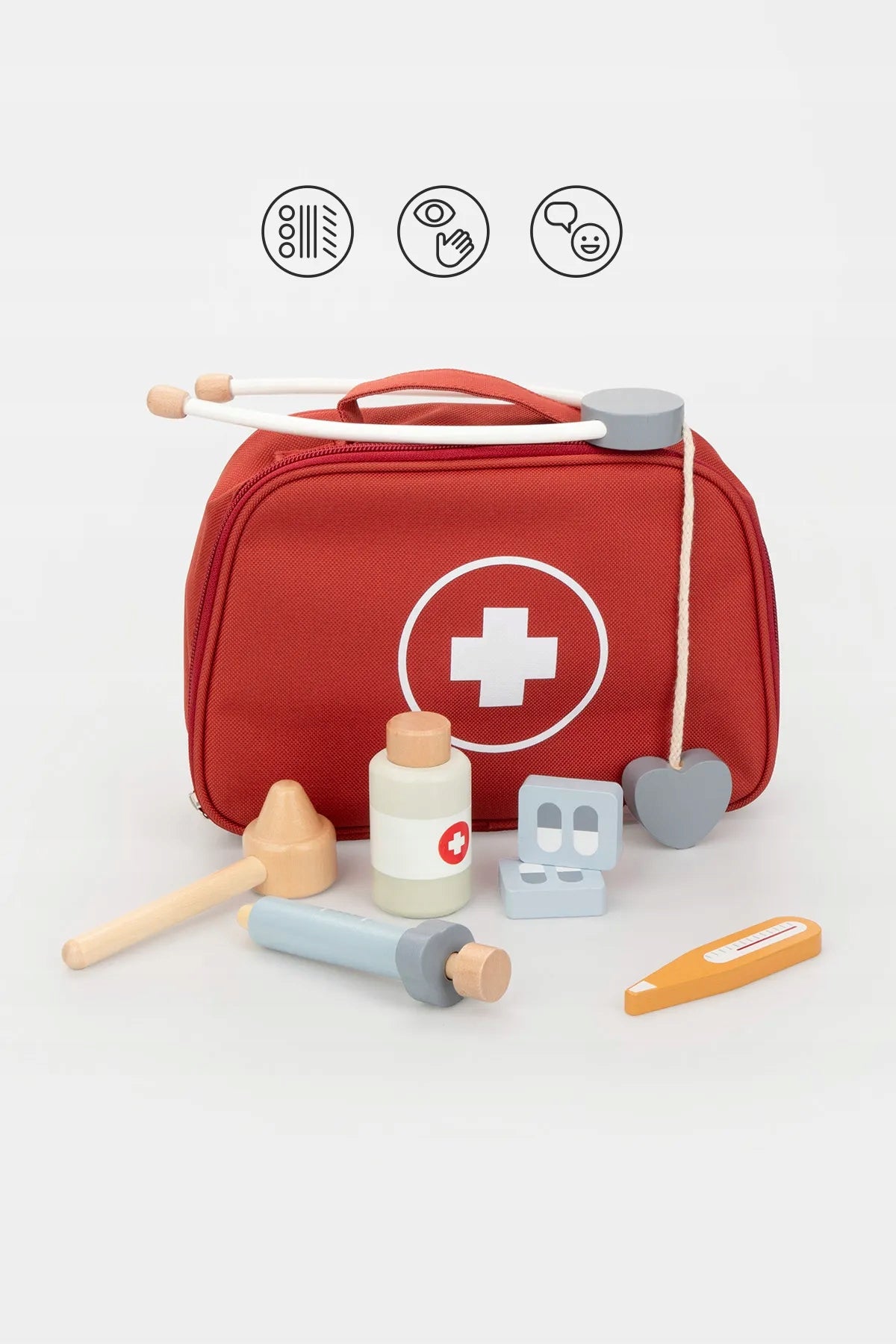 Wooden Medicine Set for Children First Aid Kit Little Doctor Mokida Brand Mokida