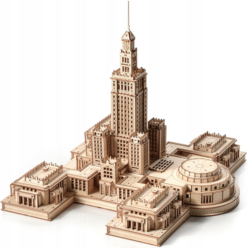 Wooden Model 3D Puzzle Palace of Culture and Science Architecture Warsaw Manufacturer code E027