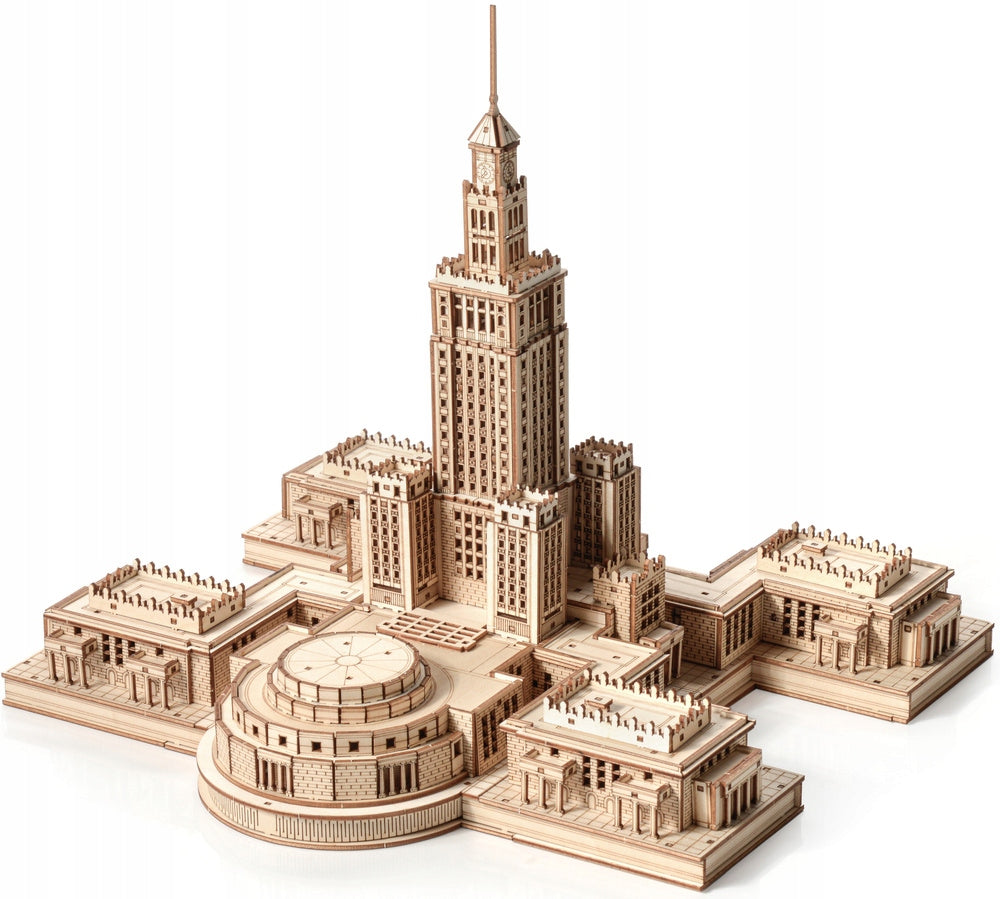 Wooden Model 3D Puzzle Palace of Culture and Science Architecture Warsaw Packaging status original