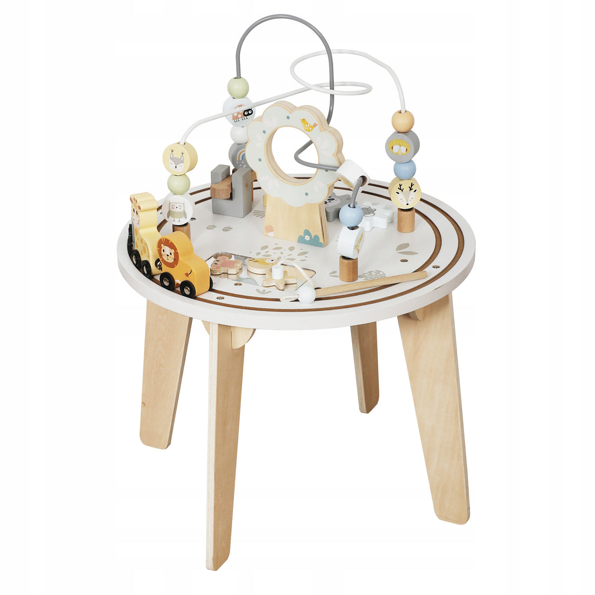 Wooden Montessori Manipulation Table 2in1 Sensory Track Loop Vehicles Packaging status original