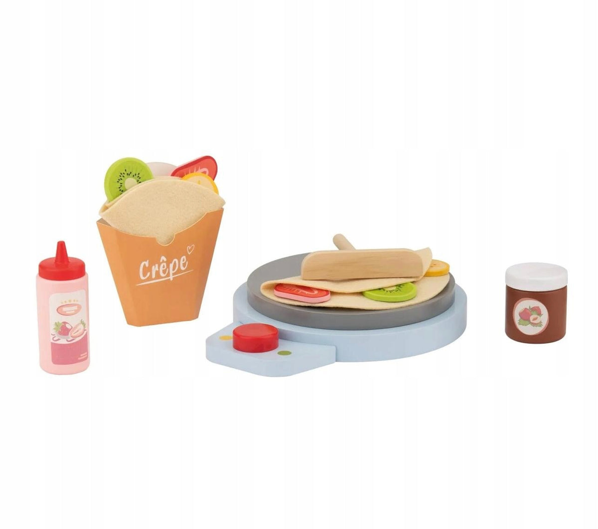 Wooden Pancake Set 13 Elements for Kids Kid's age 2+ years