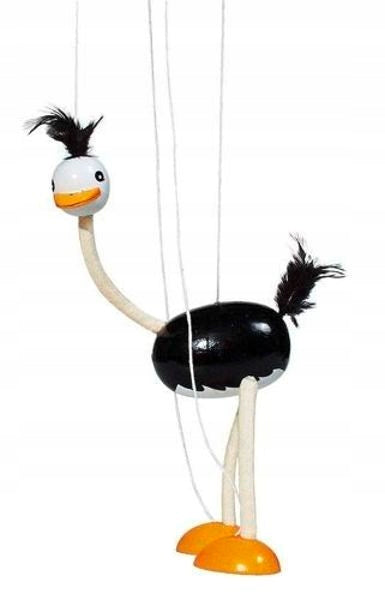 Wooden Puppet Ostrich rope control Goki